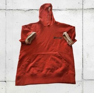 Vntg Guess Jeans 100% cotton,‎ sweater tee Orange, Hooded.